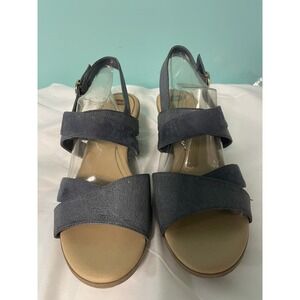 Dr. Scholls Gia Women's Blue Wedges Size 9.5. S-428‎